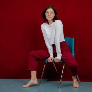 Big Bud Press Pencil Pants in Cranberry Red